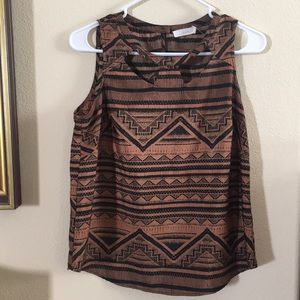Lush Aztec inspired patterned top
